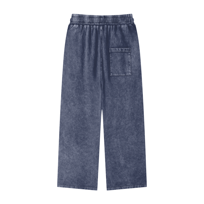 acid wash straight leg pants