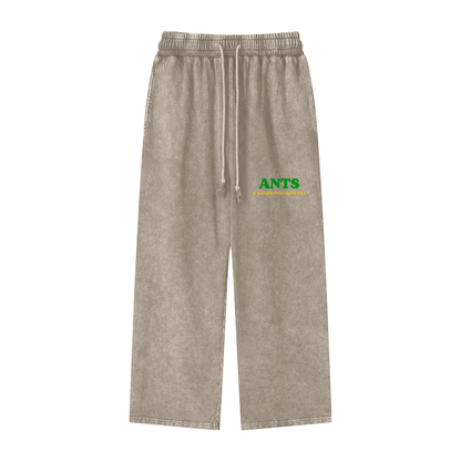 acid wash straight leg pants